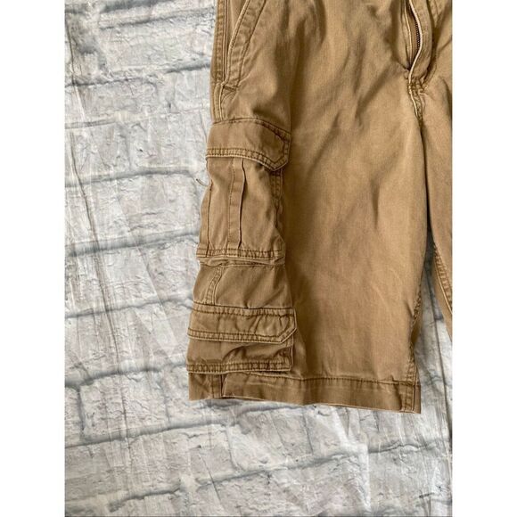 No boundaries 100% cotton men size 30 multi pocket cargo shorts tan - Picture 3 of 8
